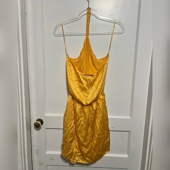 Amanda Uprichard Marrone Silk Dress $290 Size L LIKE NEW - Picture 4 of 6